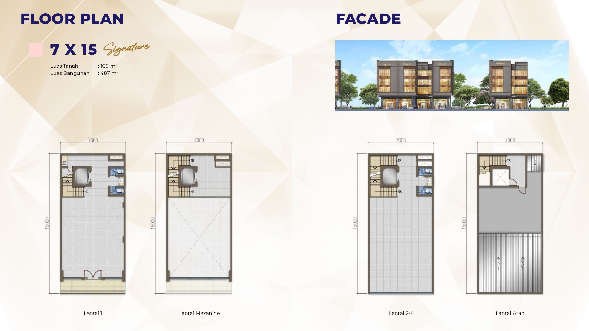 Ruko Crystal Boulevard Tipe 7x15 Summarecon Bekasi
